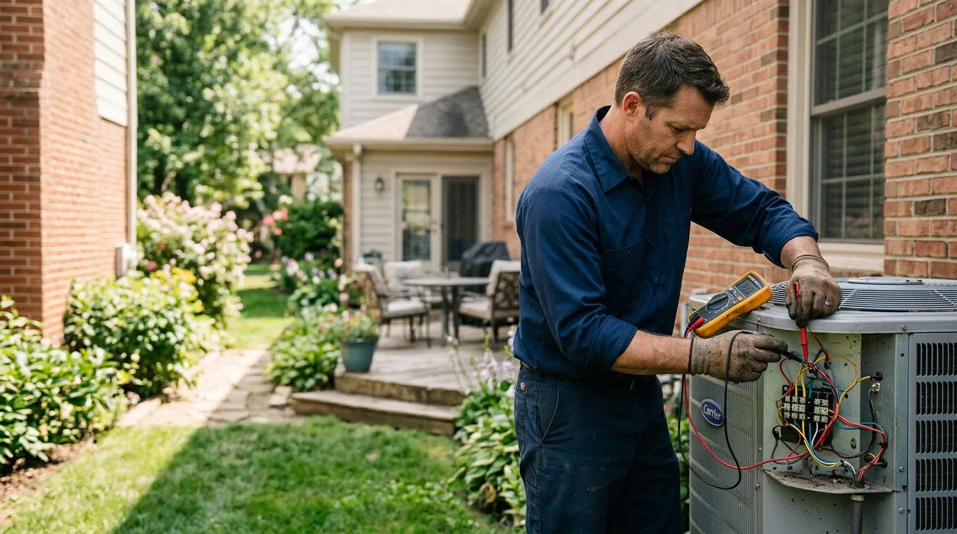 HVAC technician working near Teutopolis, IL
